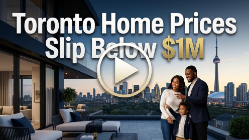 Toronto Home Prices Slip Below $1M | My Speciality is Comparative Market Analysis & Evaluation @ No cost. I help you achieve your forever Home
